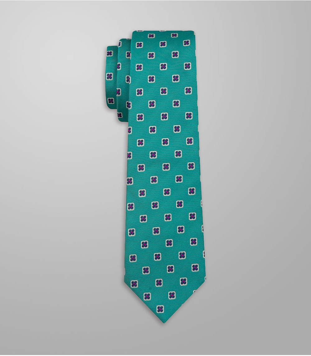 Outlet Tie Print mint green