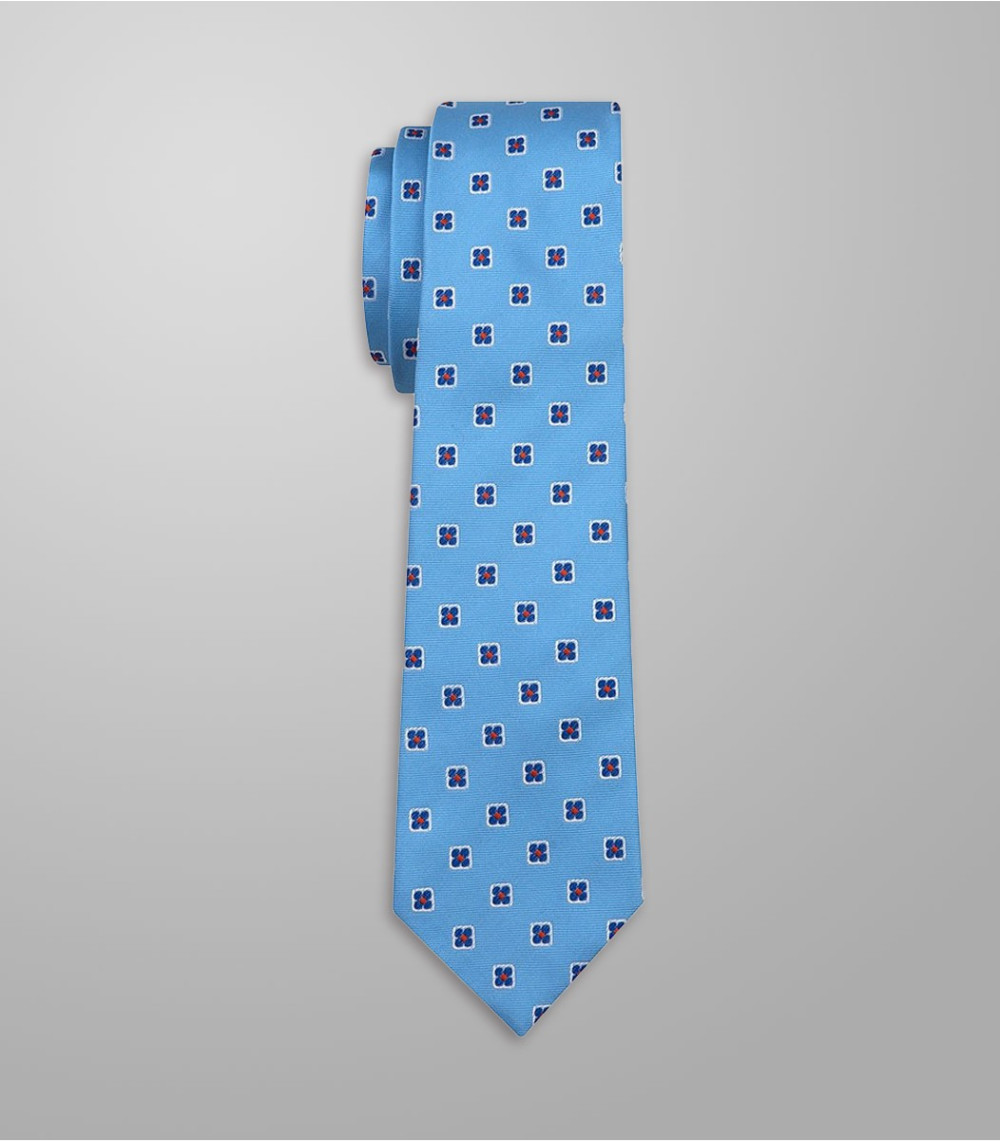 Stock Tie Print Light Blue