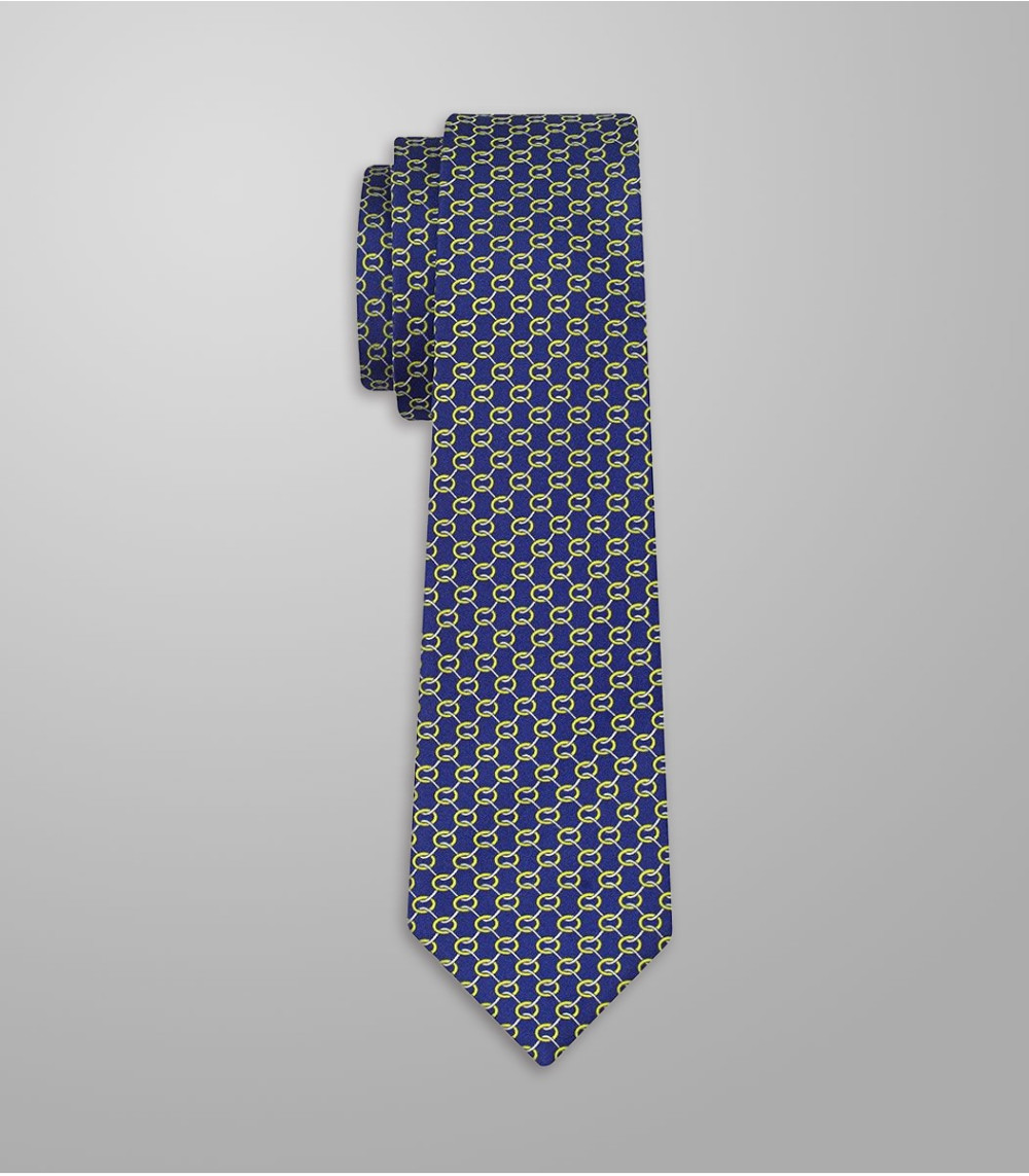 Stock Tie Print Blue