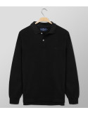 Outlet Polo Μακρύ Μανίκι Regular Fit Μαύρο| Oxford Company eShop