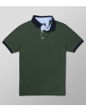Outlet Polo Κοντό Μανίκι Regular Fit Πράσινο Σκούρο | Oxford Company eShop
