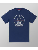 Outlet T-Shirt Short Sleeve Regular Fit Plain Blue Indigo | Oxford Company eShop