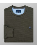 Sweatshirt Regular Fit Plain Dark Olive| Oxford Company eShop