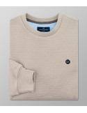 Sweatshirt Regular Fit Plain Beige| Oxford Company eShop