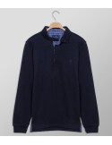 Polo Μακρύ Μανίκι Regular Fit Μπλε Σκούρο| Oxford Company eShop