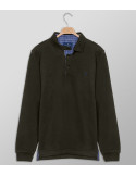 Polo Μακρύ Μανίκι Regular Fit Λαδί Σκούρο| Oxford Company eShop