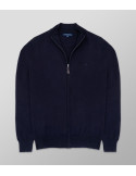 Πλεκτή Ζακέτα Regular Fit Μπλε Σκούρο| Oxford Company eShop