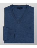 Knitted Regular Fit Plain Blue Indigo| Oxford Company eShop