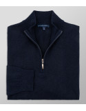 Knitted Regular Fit Plain Dark Blue| Oxford Company eShop