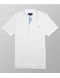 Polo Κοντό Μανίκι Regular Fit Λευκό| Oxford Company eShop
